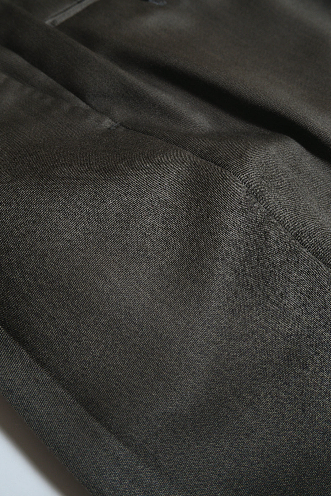 Dark Olive Wool-Blend Slacks W30 L28 / Cuffed (WARSHIP / Japan, c.1980s–1990s)