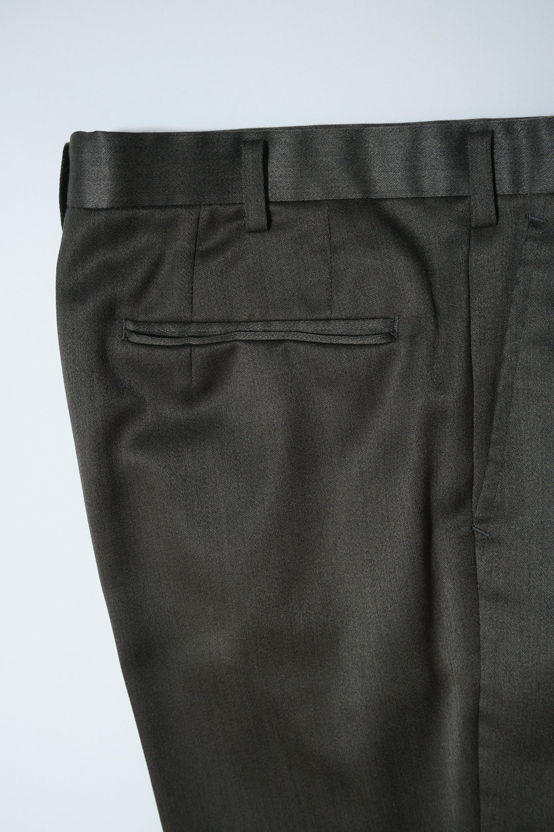 Dark Olive Wool-Blend Slacks W30 L28 / Cuffed (WARSHIP / Japan, c.1980s–1990s)