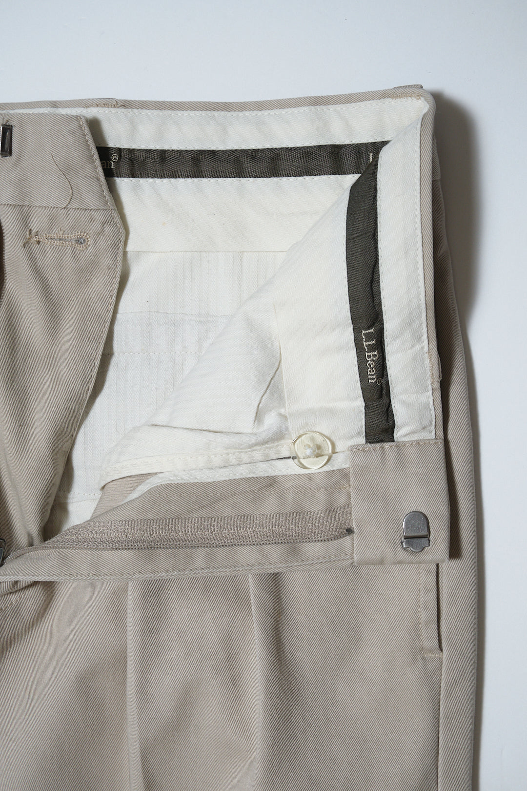 Khaki Cotton Chino Pants W29 L28 (L.L.Bean / Hong Kong, c.1980s–1990s)
