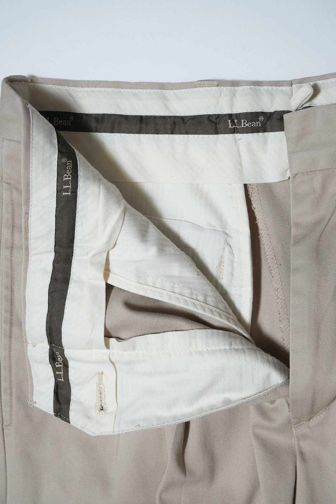 Khaki Cotton Chino Pants W29 L28 (L.L.Bean / Hong Kong, c.1980s–1990s)