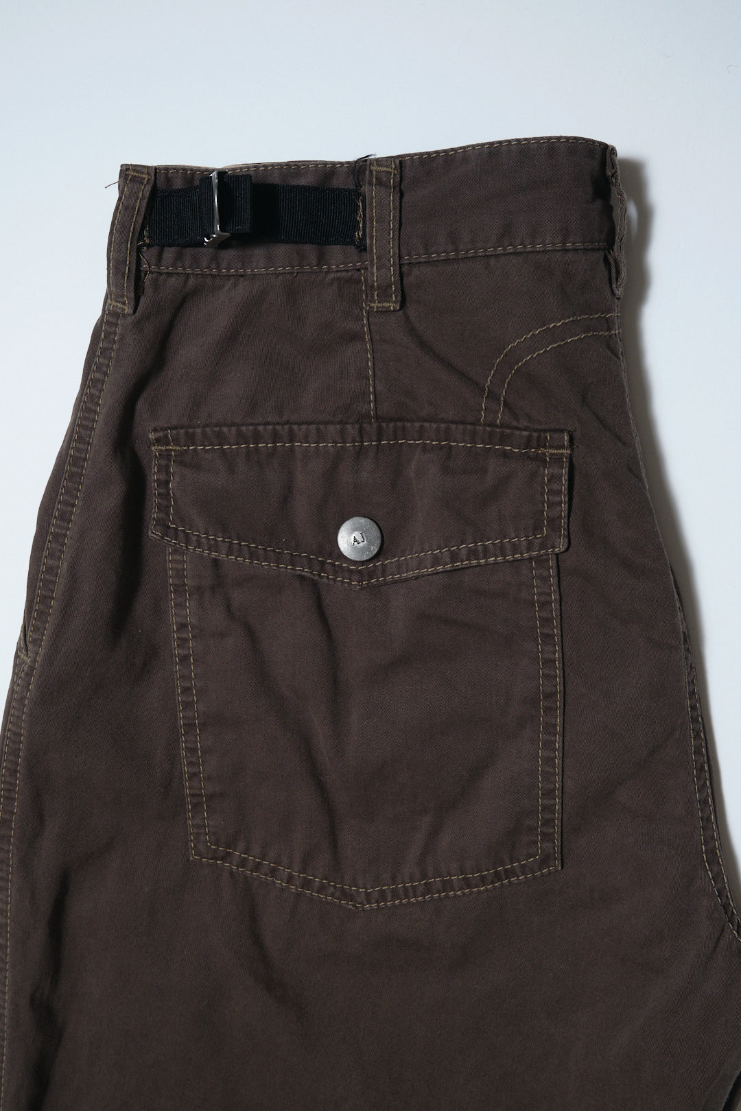 Dark Brown Cotton Utility Pants W29 L28 — Armani Jeans (Romania, c.2000s)