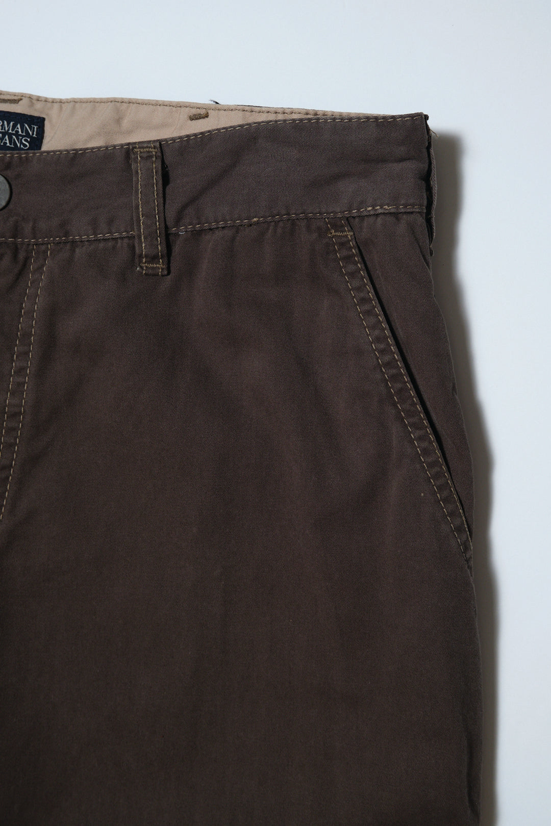 Dark Brown Cotton Utility Pants W29 L28 — Armani Jeans (Romania, c.2000s)