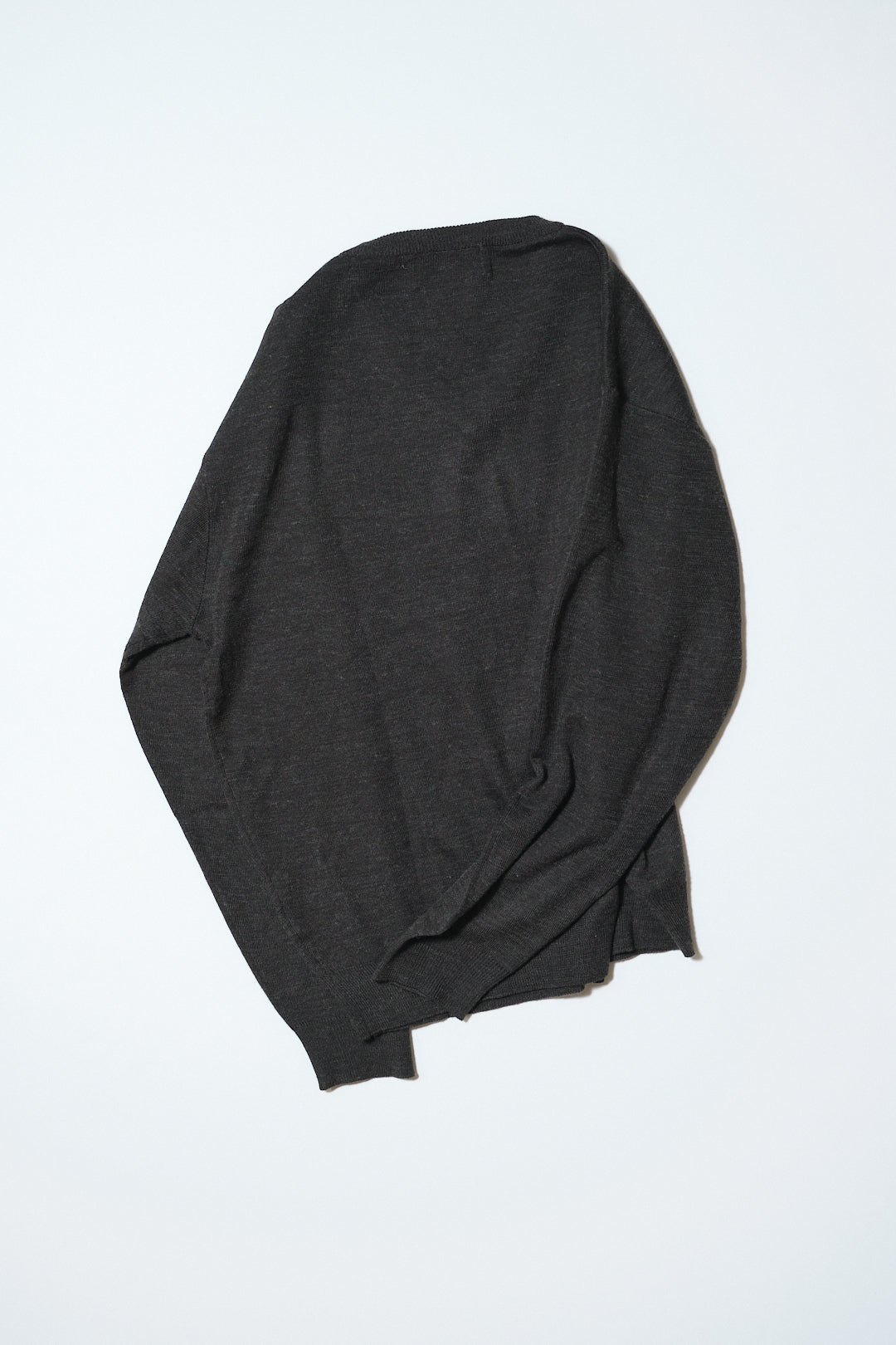 Charcoal Acrylic-Wool V-Neck Sweater — Jack Brown (China, c.1990s–2000s)