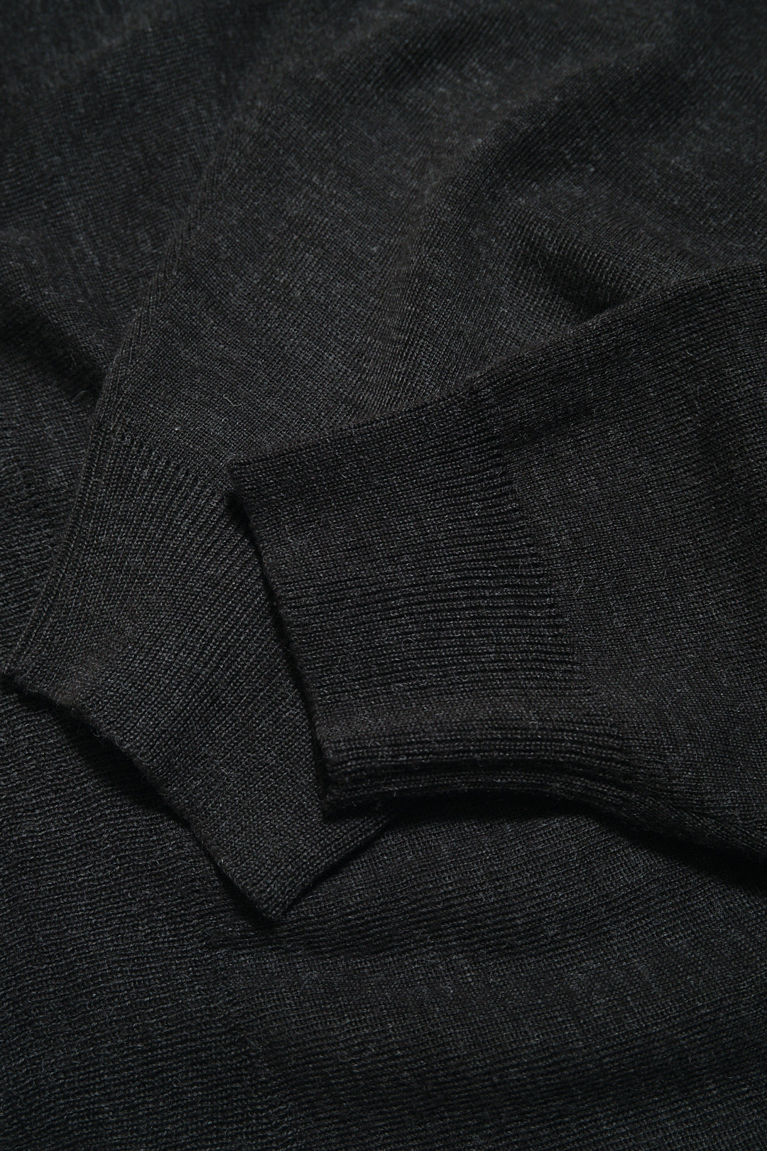 Charcoal Acrylic-Wool V-Neck Sweater — Jack Brown (China, c.1990s–2000s)