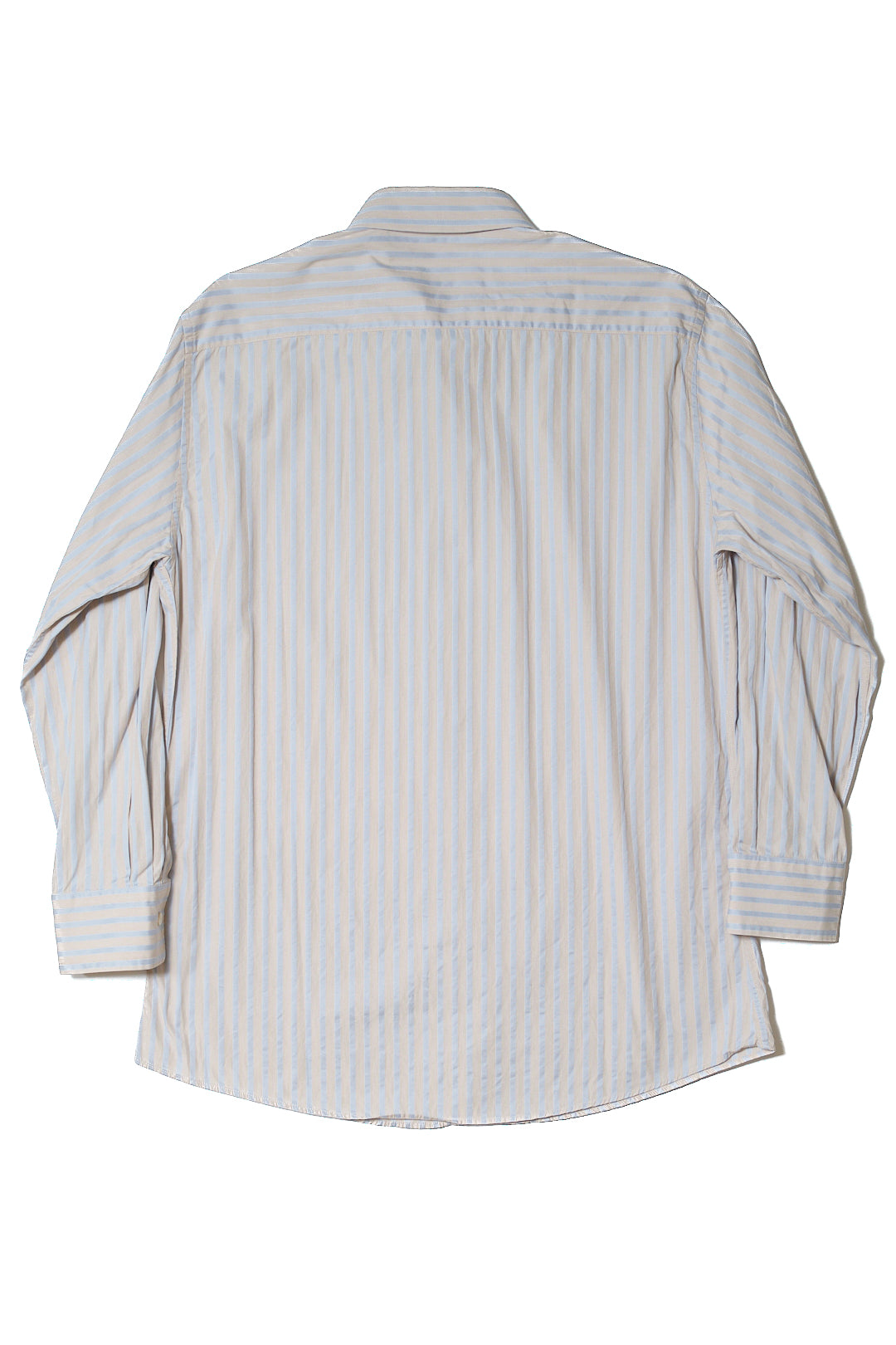 Beige & Blue Stripe Cotton Shirt — Gianni Versace (Italy, c.1990s)