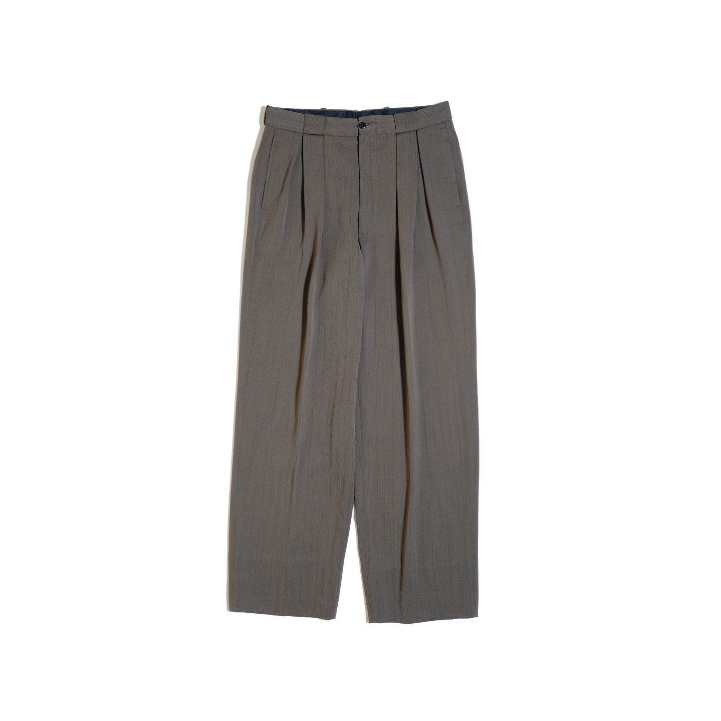 Brown Stripe Wool Slacks W31 L29 (Italian Fabric / Japan, Late 90s–Early 00s)
