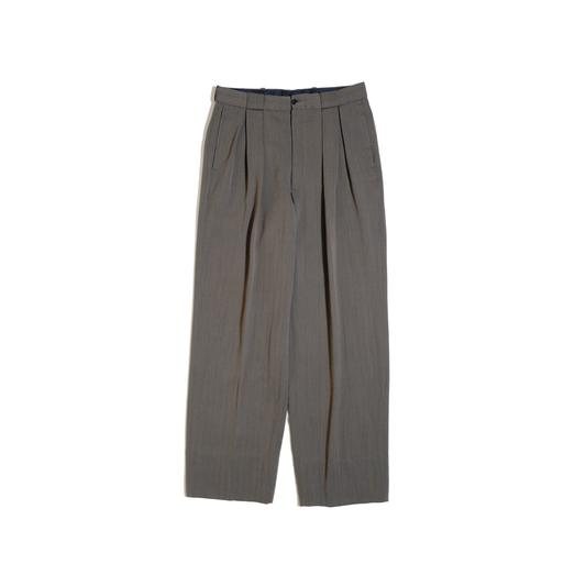 Brown Stripe Wool Slacks W31 L29 (Italian Fabric / Japan, Late 90s–Early 00s)