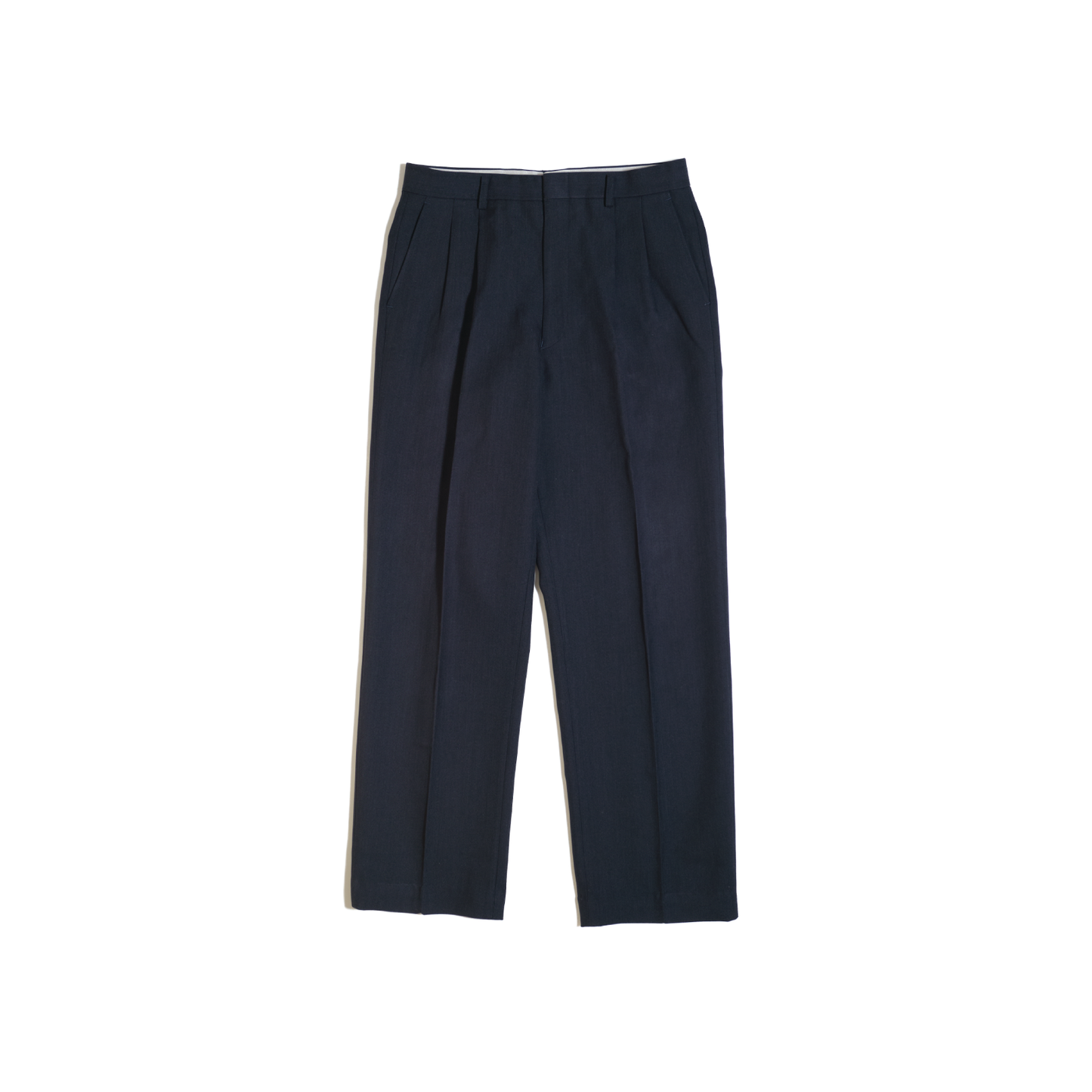 Dark Navy Wool-Blend Slacks W31 L29 (Japan Fabric / Japan, Late 90s–Early 00s)
